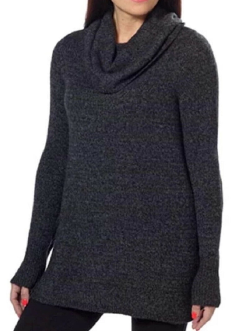NWT DKNY Women’s Charcoal Gray Cowl Neck Sweater Size XXL